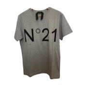 N21 Avslappnad Bomull T-shirt Gray, Herr