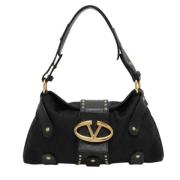 Valentino Vintage Pre-owned Canvas axelremsvskor Black, Dam