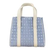 Bvlgari Vintage Pre-owned Canvas axelremsvskor Blue, Dam