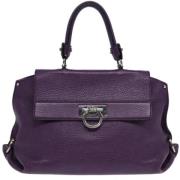 Salvatore Ferragamo Pre-owned Pre-owned Laeder handvskor Purple, Dam