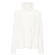 Fabiana Filippi Mysig Turtleneck Stickad Tröja White, Dam