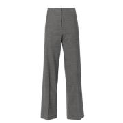 Fabiana Filippi Straight-Leg Pressed Crease Trousers Gray, Dam