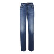 Mother Roller Sneak Jeans Blue, Dam