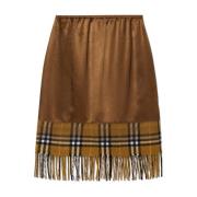 Burberry Kjol med fransavslutning Brown, Dam