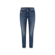 Diesel 2017 Slandy super skinny jeans Blue, Dam