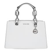 Michael Kors Stilren Cynthia Satchel Väska White, Dam