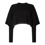 Pinko Cashmere Mix Sweater med ärmar Black, Dam