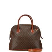 Celine Vintage Pre-owned Canvas handvskor Brown, Dam