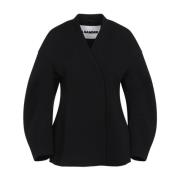 Jil Sander Svart jacka för män och kvinnor Black, Dam