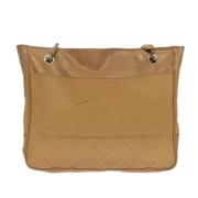 Chanel Vintage Pre-owned Laeder chanel-vskor Beige, Dam