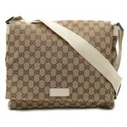 Gucci Vintage Pre-owned Canvas gucci-vskor Beige, Dam