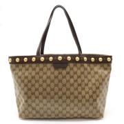 Gucci Vintage Pre-owned Canvas gucci-vskor Beige, Dam