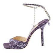 Jimmy Choo Pre-owned Pre-owned Satin sandaler Purple, Dam