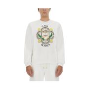 Casablanca Vit Hem Sweatshirt White, Herr