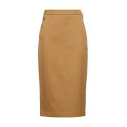 Max Mara Cresta Pennkjol med Band Brown, Dam