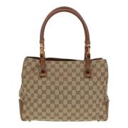 Gucci Vintage Pre-owned Canvas totevskor Beige, Dam