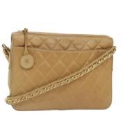 Chanel Vintage Pre-owned Laeder chanel-vskor Beige, Dam