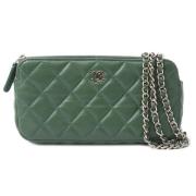 Chanel Vintage Pre-owned Laeder chanel-vskor Green, Dam