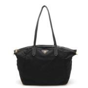 Prada Vintage Pre-owned Canvas totevskor Black, Dam