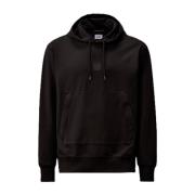 C.P. Company Svart Metropolis Sweatshirt med Gummilogo Black, Herr