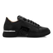 Philipp Plein Svarta platta skor Phantom Kicks Black, Herr