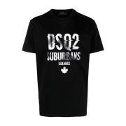 Dsquared2 Avslappnad Bomull T-shirt Black, Herr