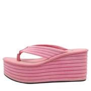 Fendi Vintage Pre-owned Mocka sandaler Pink, Dam