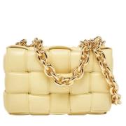 Bottega Veneta Vintage Pre-owned Laeder axelremsvskor Yellow, Dam