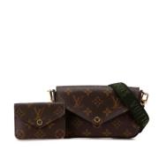 Louis Vuitton Vintage Pre-owned Canvas axelremsvskor Brown, Dam