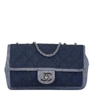 Chanel Vintage Pre-owned Denim handvskor Blue, Dam