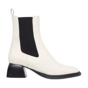 Nodaleto Vita ankelboots med fyrkantiga tår White, Dam