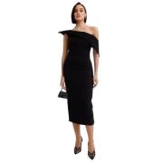 Roland Mouret Svart Asymmetrisk Klänning Elegant Tillfälle Black, Dam