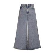 Marni Gråa Wide Leg Jeans Blue, Dam