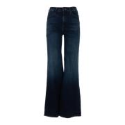 Mother Denim Hustler Roller Jeans Blue, Dam