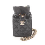 Chanel Vintage Pre-owned Laeder crossbodyvskor Black, Dam