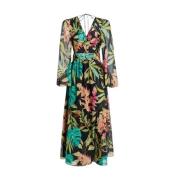 Patbo Tropicalia Maxi Klänning med Slits Multicolor, Dam