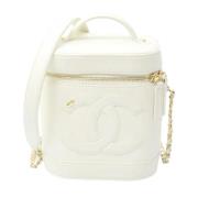 Chanel Vintage Pre-owned Laeder handvskor White, Dam