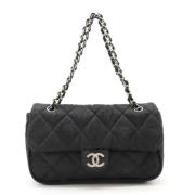 Chanel Vintage Pre-owned Canvas chanel-vskor Black, Dam