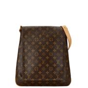 Louis Vuitton Vintage Pre-owned Canvas axelremsvskor Brown, Dam