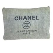 Chanel Vintage Pre-owned Canvas kuvertvskor Gray, Dam