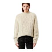 Isabel Marant Beige Cablestickad Tröja Thomas Beige, Dam