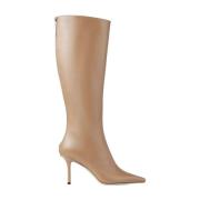 Jimmy Choo Beige Läderstövlar Brown, Dam