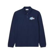 Lacoste Original Långärmad Pikétröja Blue, Herr