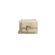 Pinko Stilren Läder Väska Beige, Dam