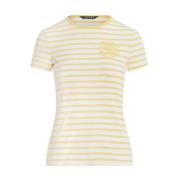 Ralph Lauren Randig T-shirt Yellow, Dam