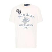 Ralph Lauren Bomull T-shirt med tryck White, Herr