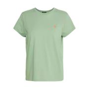 Ralph Lauren Grön T-shirt Custom Fit med logotyp Green, Dam