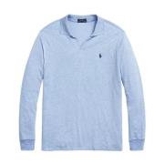 Ralph Lauren Blå polotröja Custom Slim Fit Blue, Herr