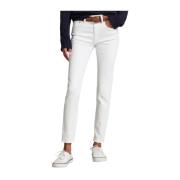 Ralph Lauren Vita Slim Fit jeans med mellanhög midja White, Dam