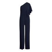 Ralph Lauren Marinblå jumpsuit med en axel Blue, Dam